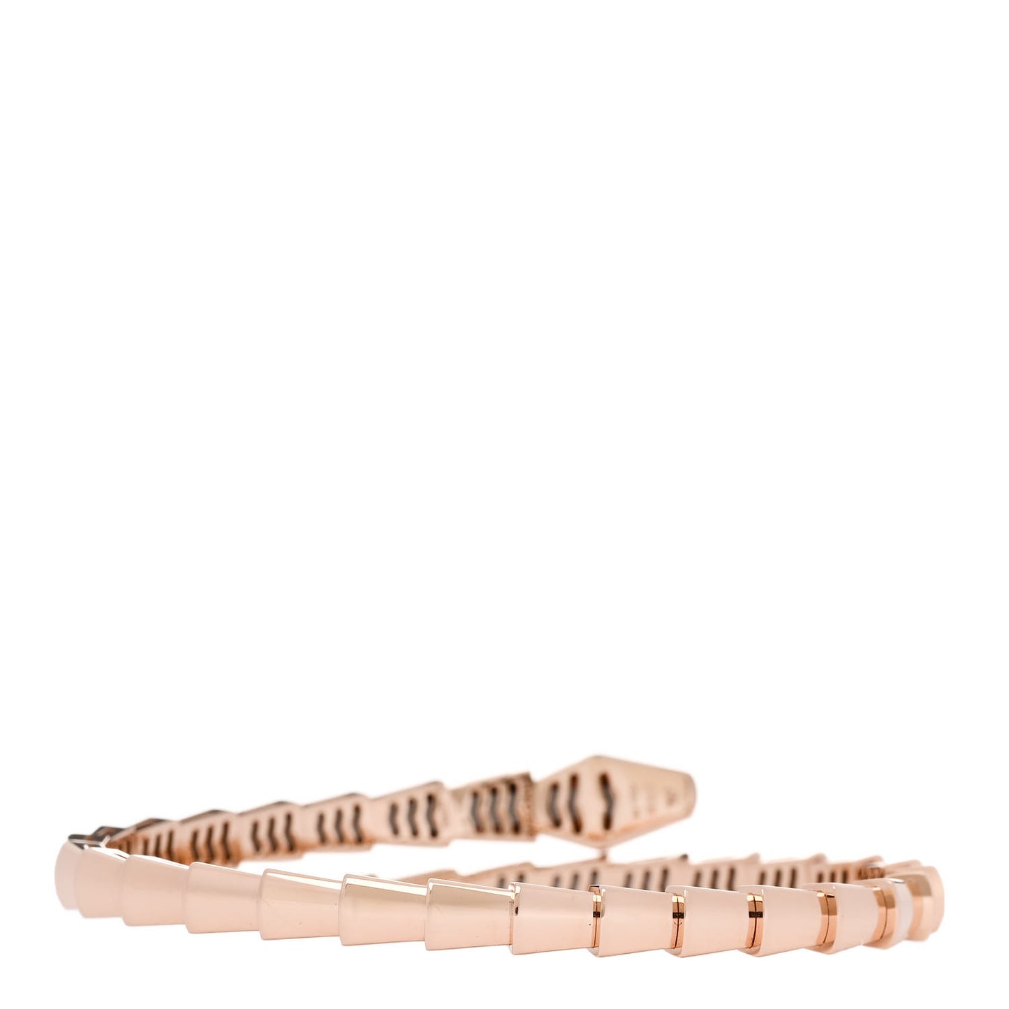 18K Rose Gold Diamond Serpenti Viper Bracelet M