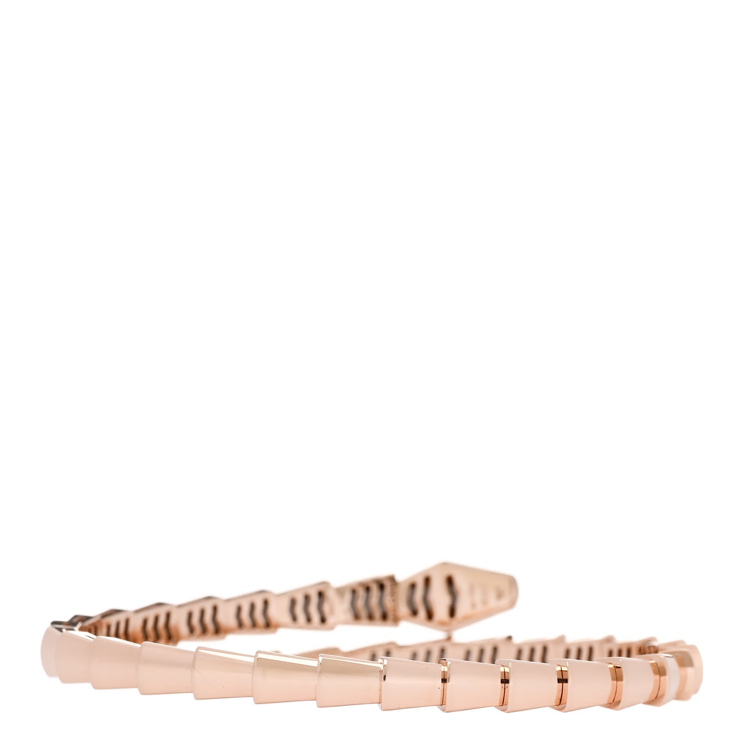 Bulgari 18K Rose Gold Diamond Serpenti Viper Bracelet M 2 of 4
