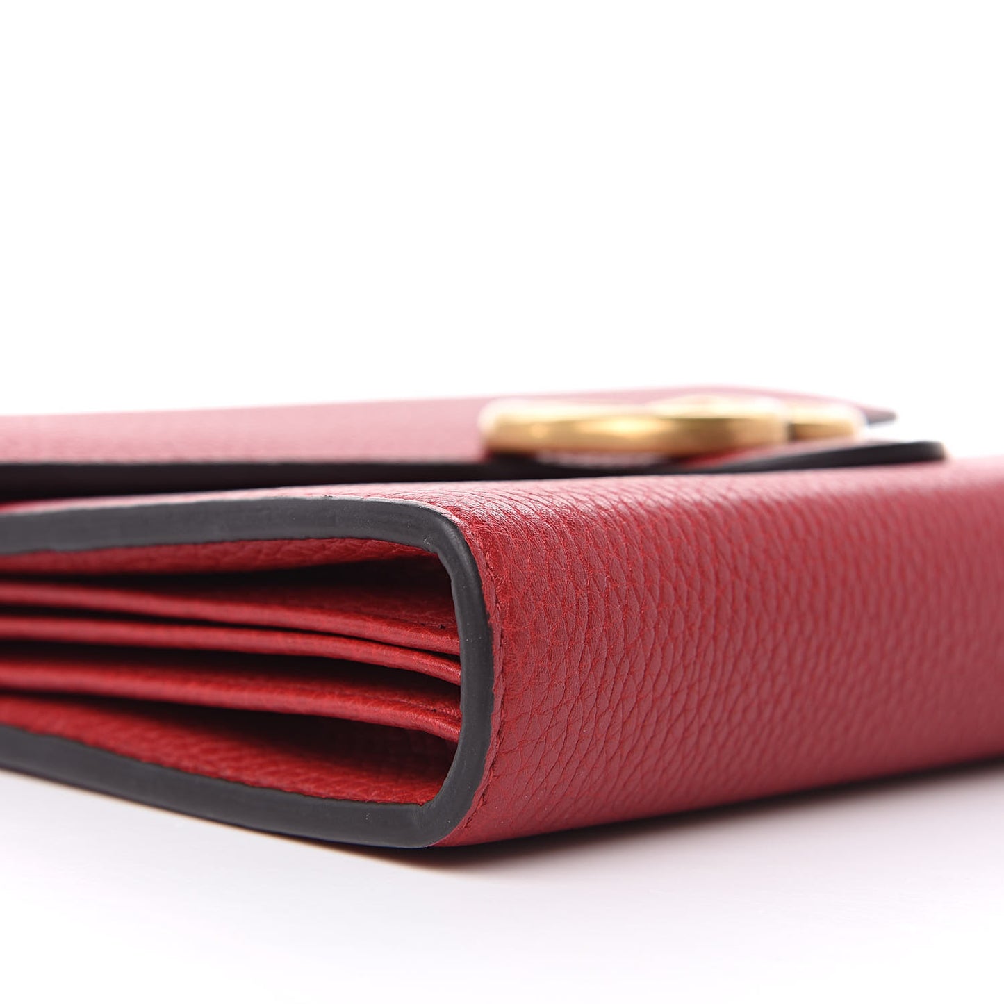 Calfskin GG Marmont Chain Wallet Vulcanic Red