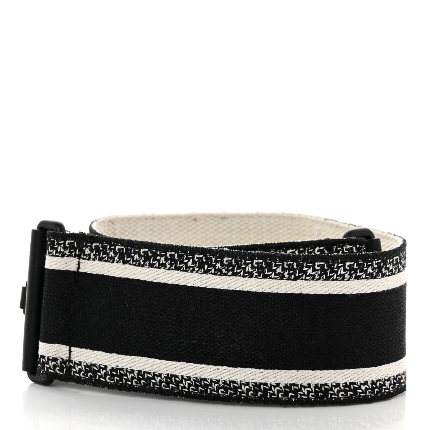 Canvas Embroidered Shoulder Strap Black Ultramatte