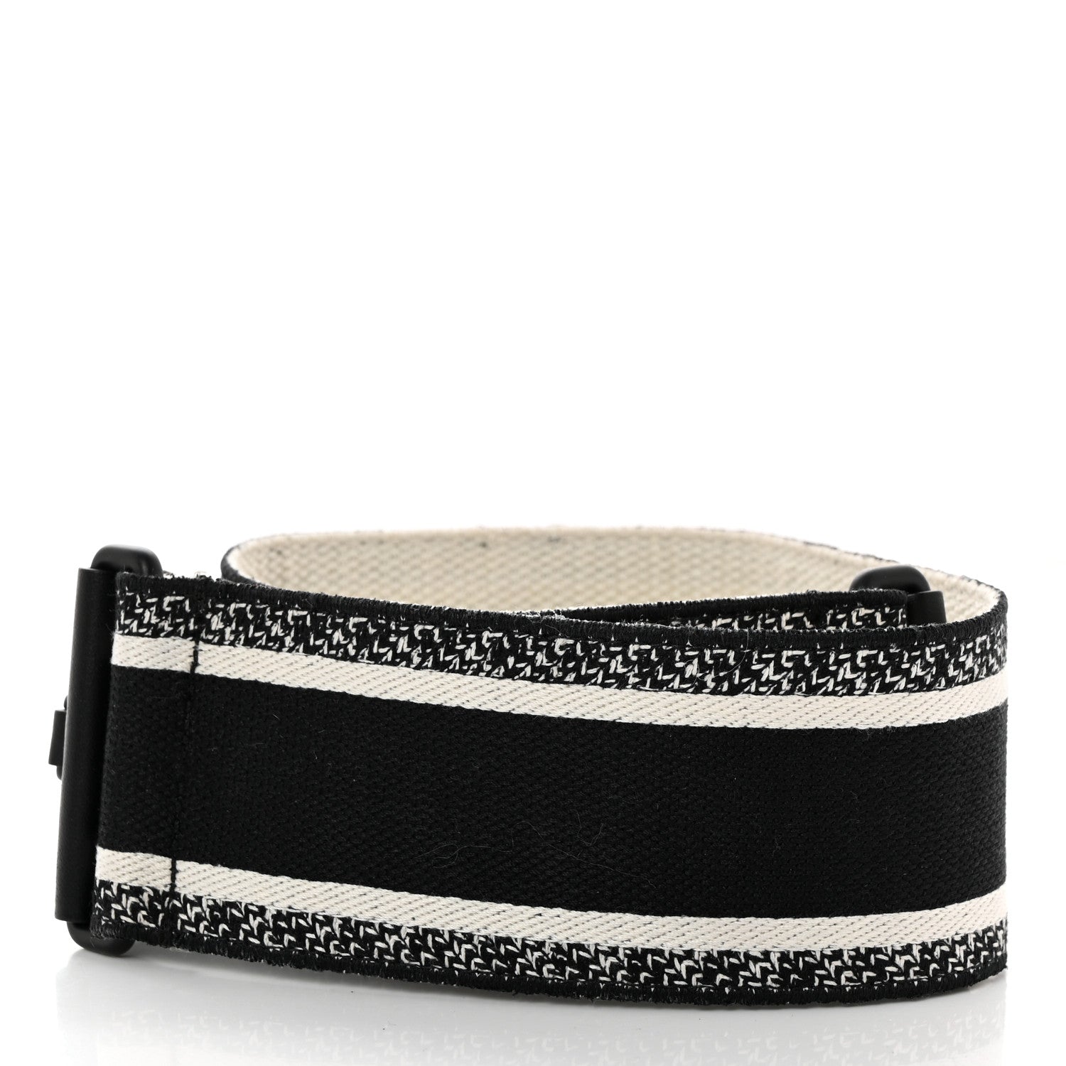 Christian Dior Canvas Embroidered Shoulder Strap Black Ultramatte 2 of 7
