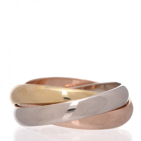 Cartier 18K Pink Yellow White Gold Les Must De Trinity Ring 53 6.25 3 of 5