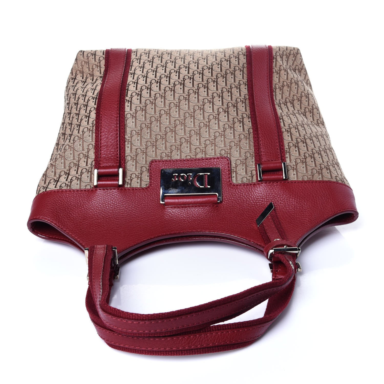 Christian Dior Monogram Tote Red 10 of 11