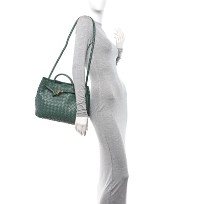 Bottega Veneta Nappa Intrecciato Medium Andiamo Shoulder Bag Aloe 2 of 11