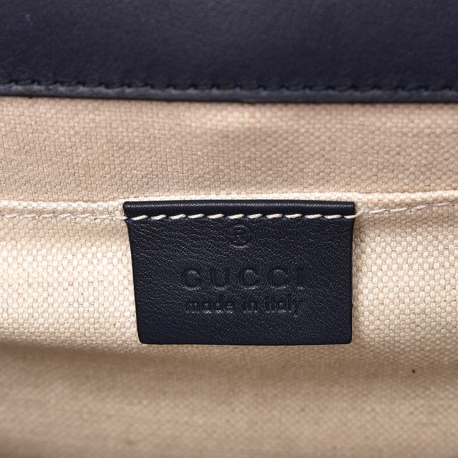 Gucci Calfskin Embroidered Riche Stripe Shoulder Bag Blue Red 6 of 10