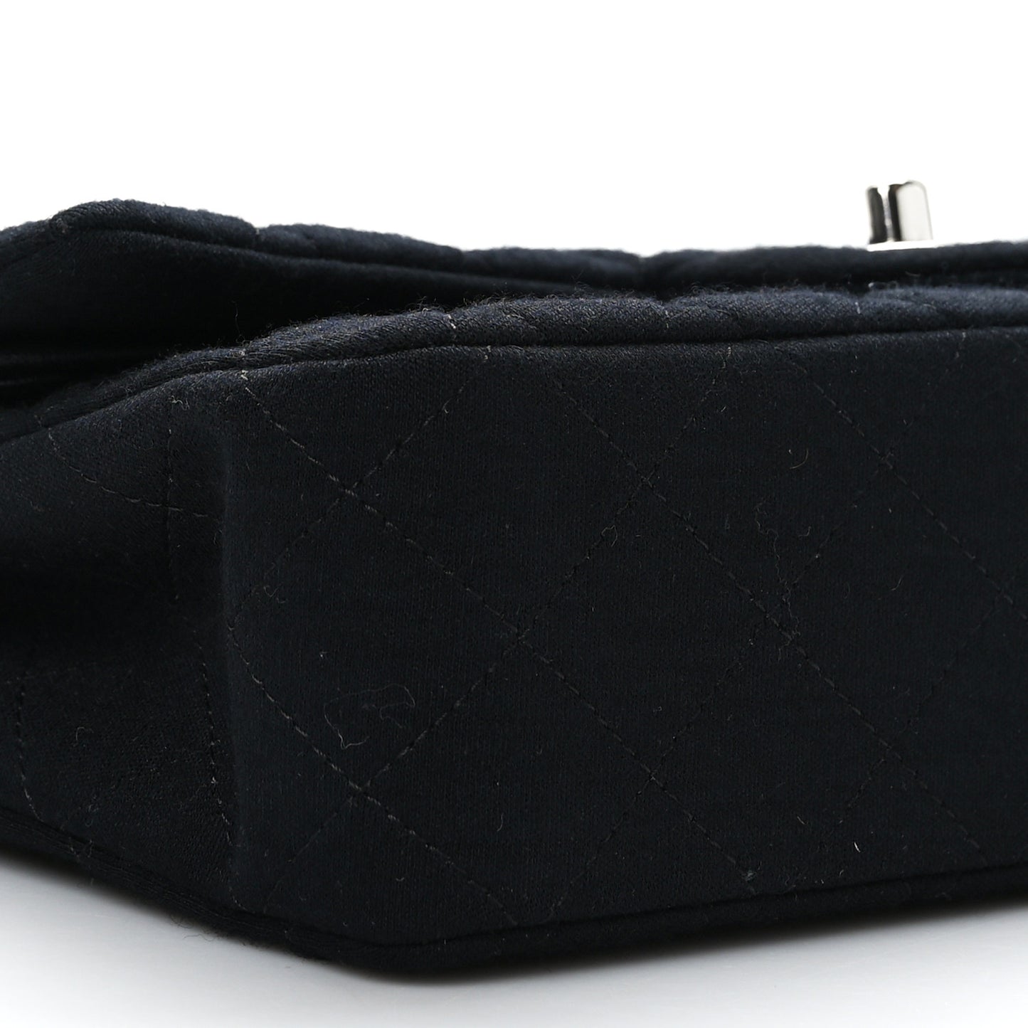 Jersey Quilted Medium Double Flap Black