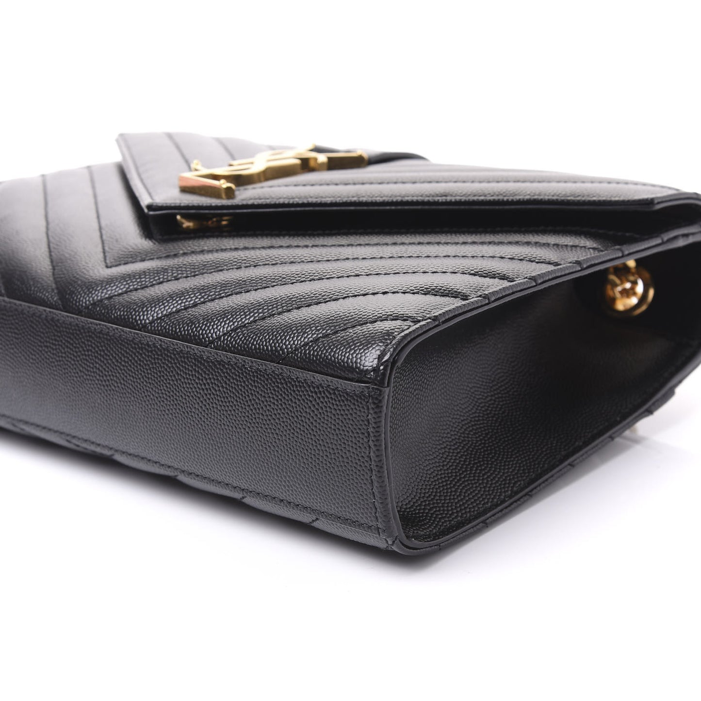 Grain De Poudre Matelasse Chevron Medium Monogram Satchel Black