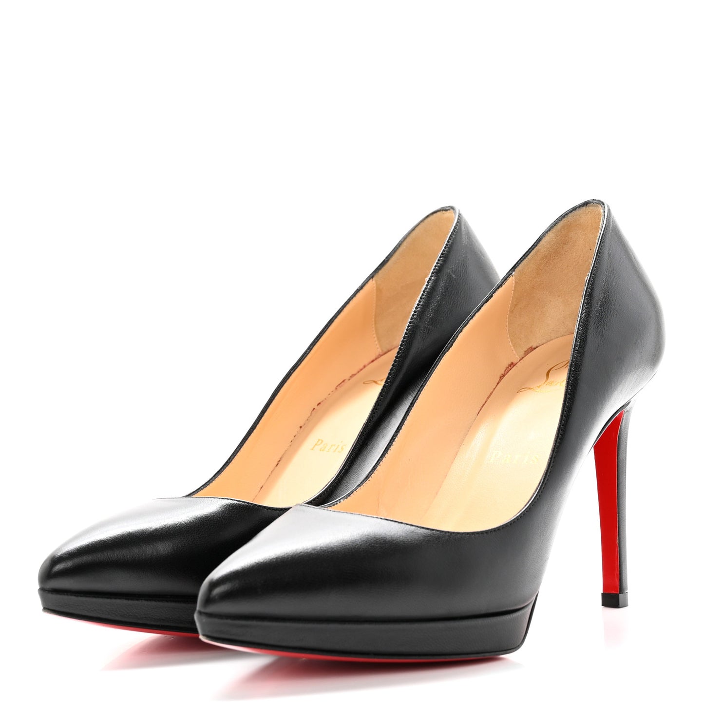 Shiny Nappa Pigalle Plato 100 Pumps 37.5 Black