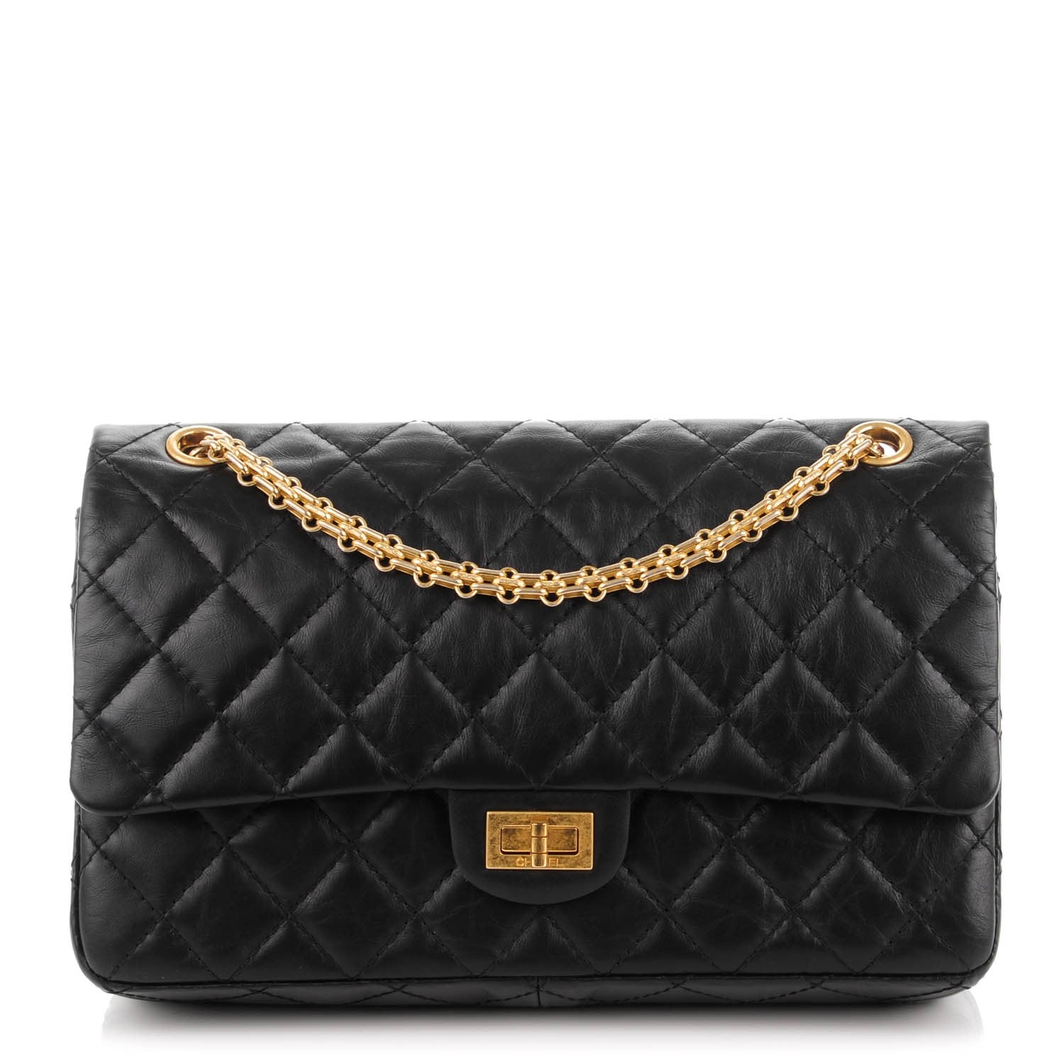 Chanel Aged Calfskin Quilted 2.55 Reissue 226 Flap Black 1 of 7