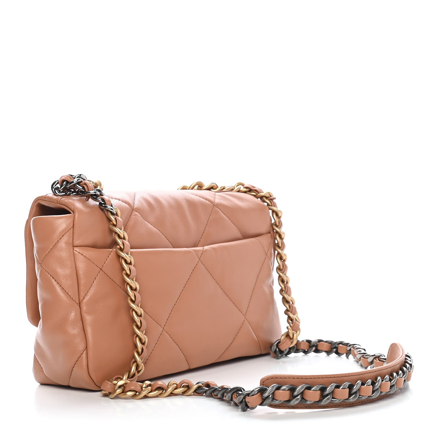 Chanel Lambskin Quilted Medium Chanel 19 Flap Brown 3 of 9
