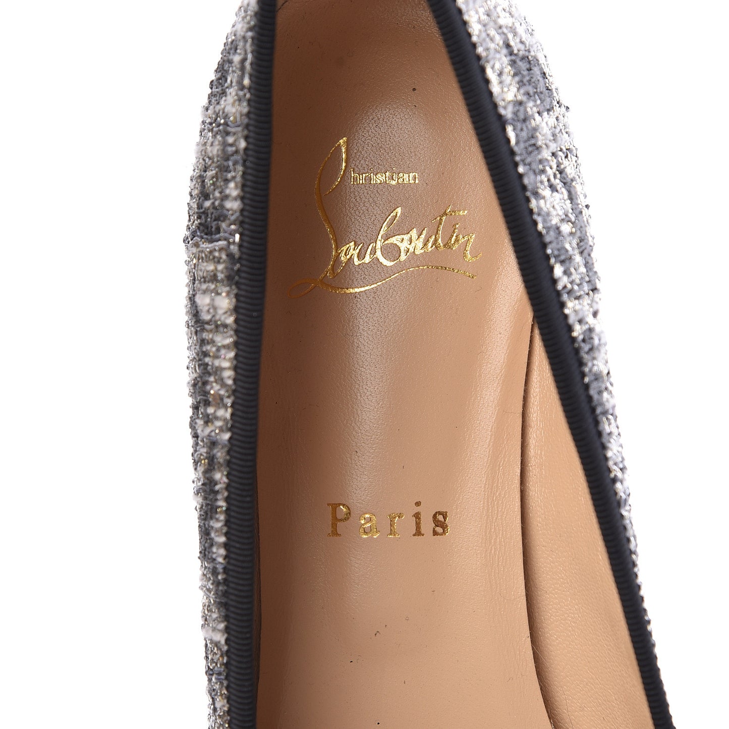Lame Spiked Hall Flats 41.5 Courtisane Bronze