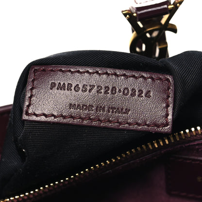 Saint Laurent Patent Le 5 A 7 Hobo Bordeaux 7 of 10