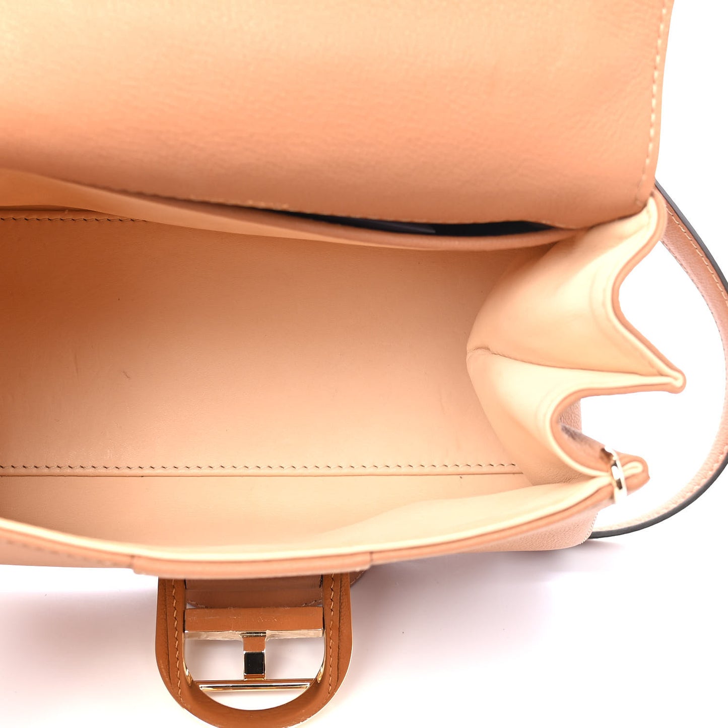 Grained Calfskin Mini Brillant Satchel Natural