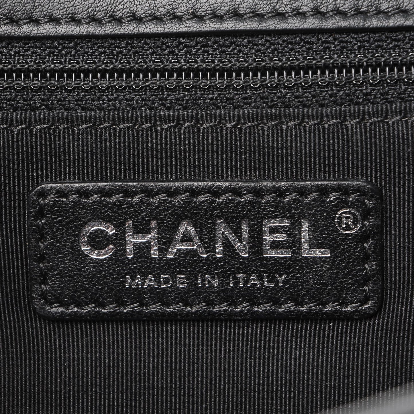 Calfskin Quilted Large Frame In Chain Flap Black
