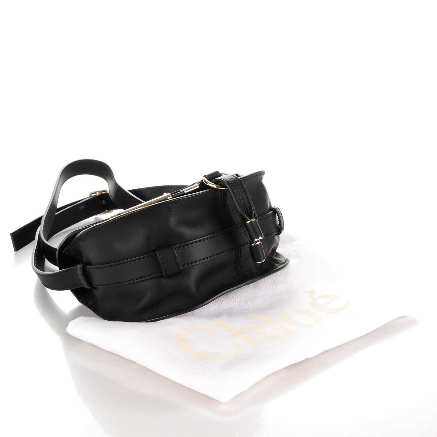 Calfskin Mini Marcie Metal Bar Trim Crossbody Bag Black