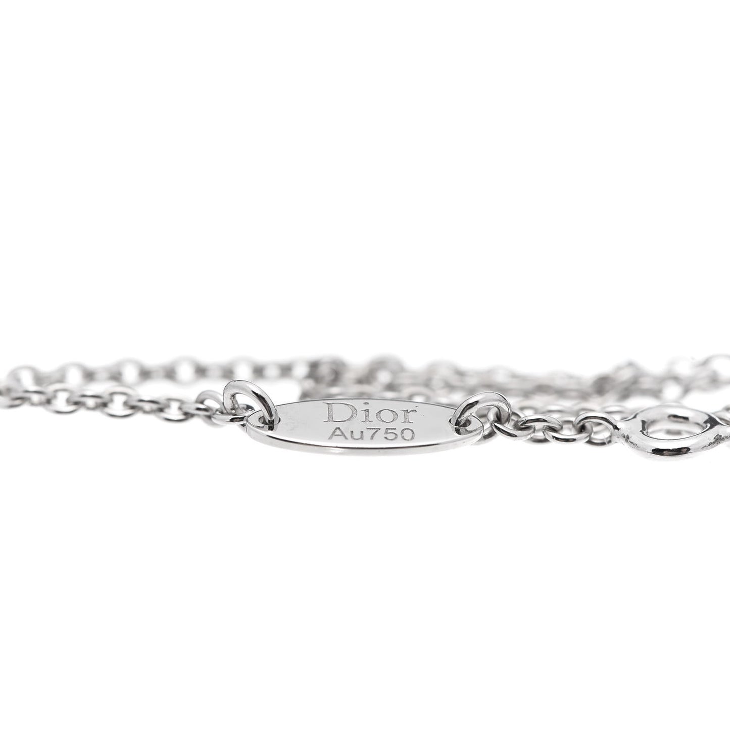 18K White Gold Diamond Mother of Pearl Rose Des Vents Bracelet