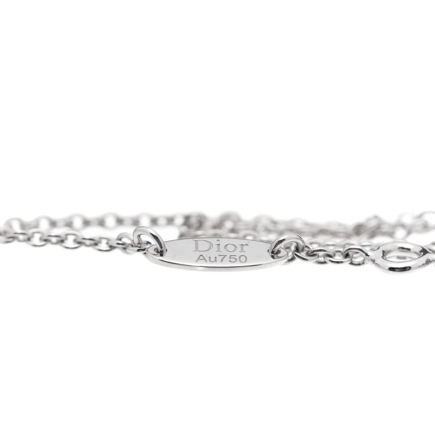 Christian Dior 18K White Gold Diamond Mother of Pearl Rose Des Vents Bracelet 5 of 7