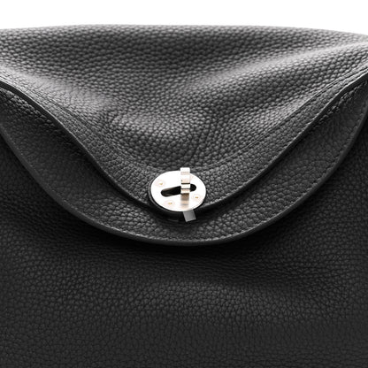 Hermes Taurillon Clemence Lindy 30 Black 8 of 10