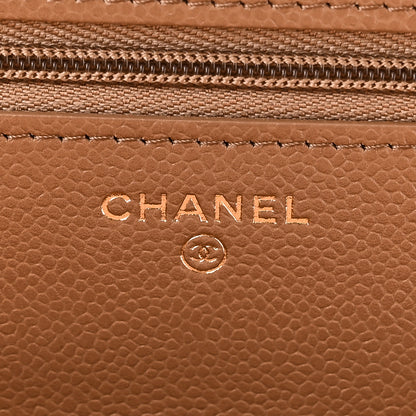 Chanel Caviar Quilted Multi Chain Wallet On Chain WOC Beige 6 of 11