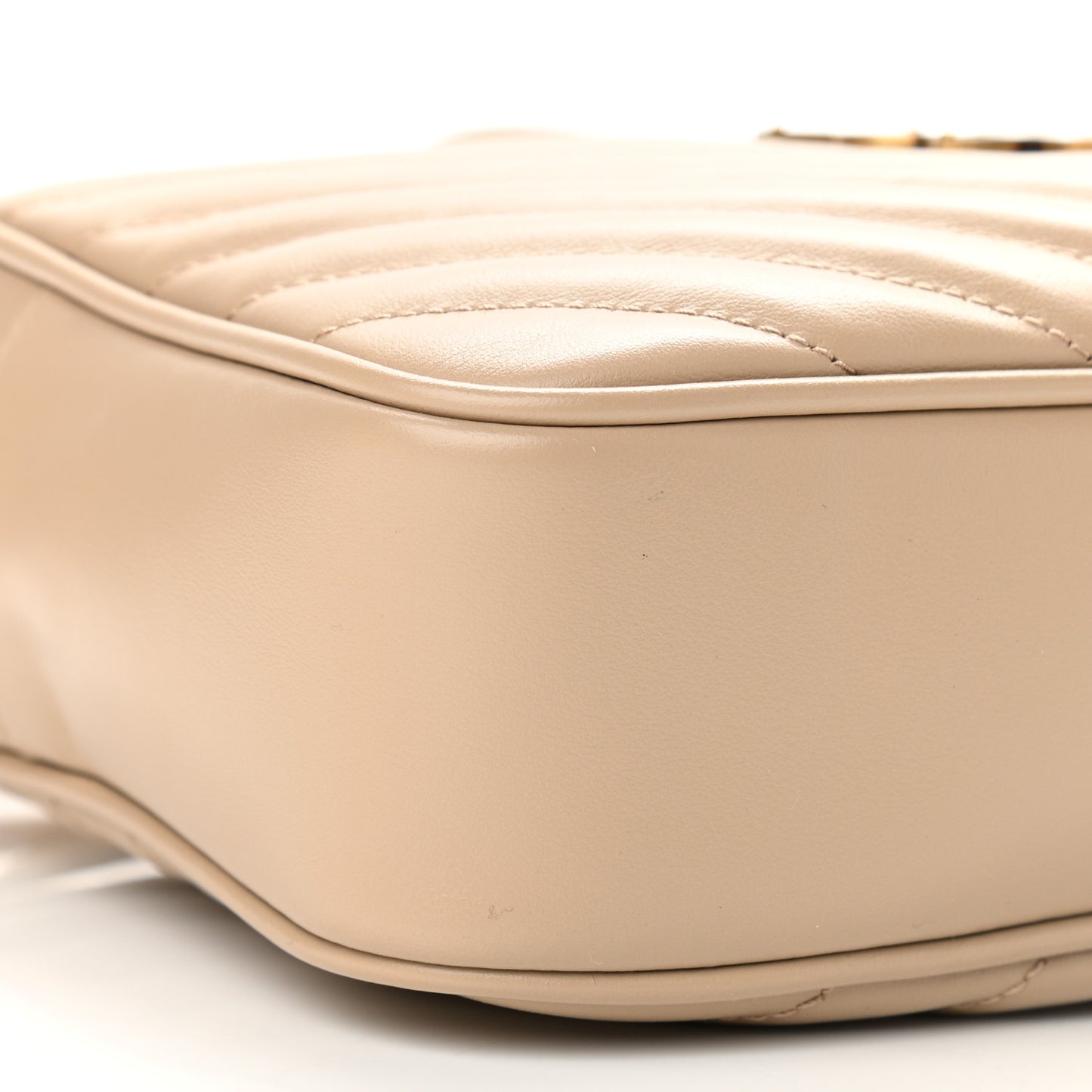 Calfskin Matelasse Monogram Lou Camera Bag Dark Beige