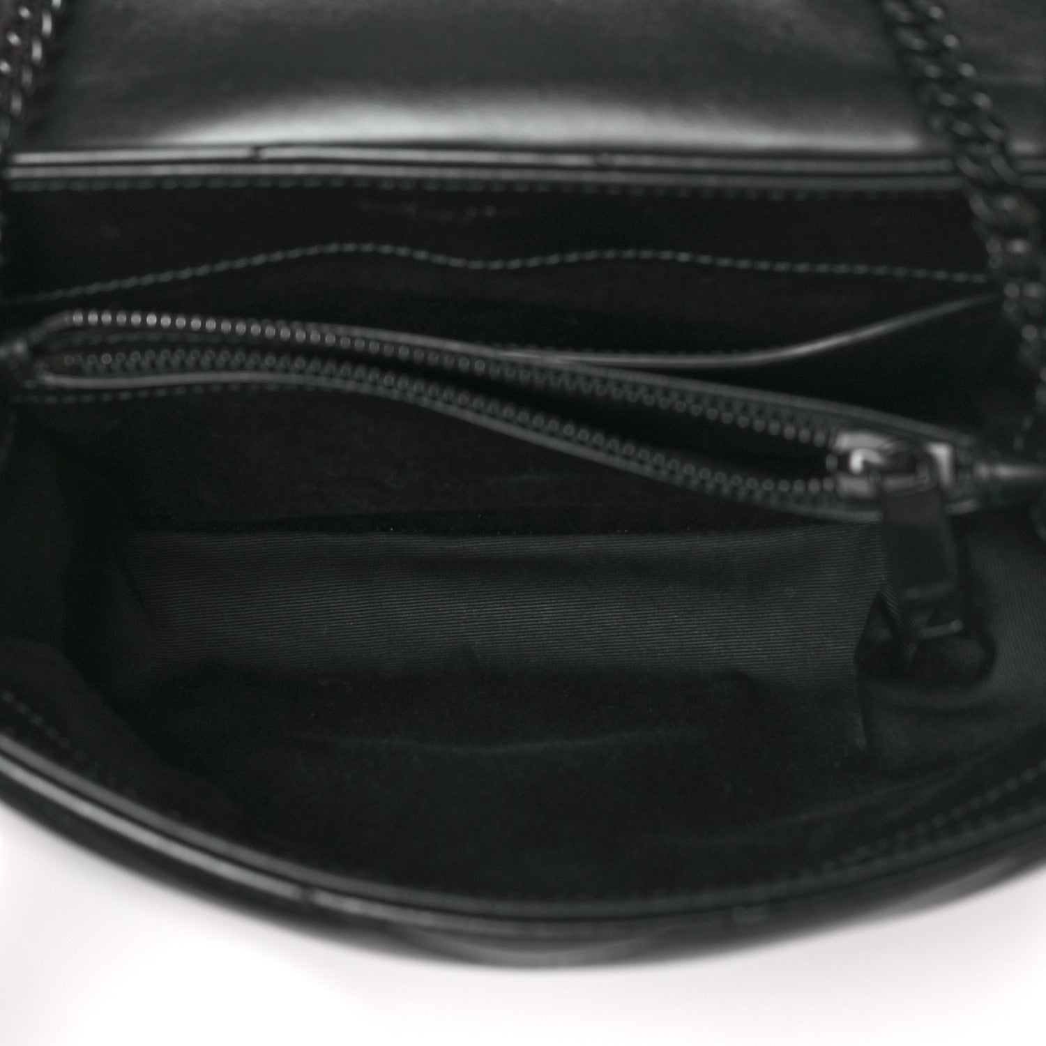 Saint Laurent Calfskin Y Quilted Monogram Monochrome Small Loulou Chain Satchel Black 5 of 10