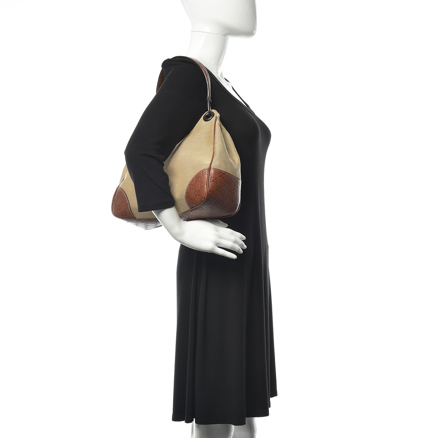 Gucci Canvas Guccissima Hobo Brown 2 of 13