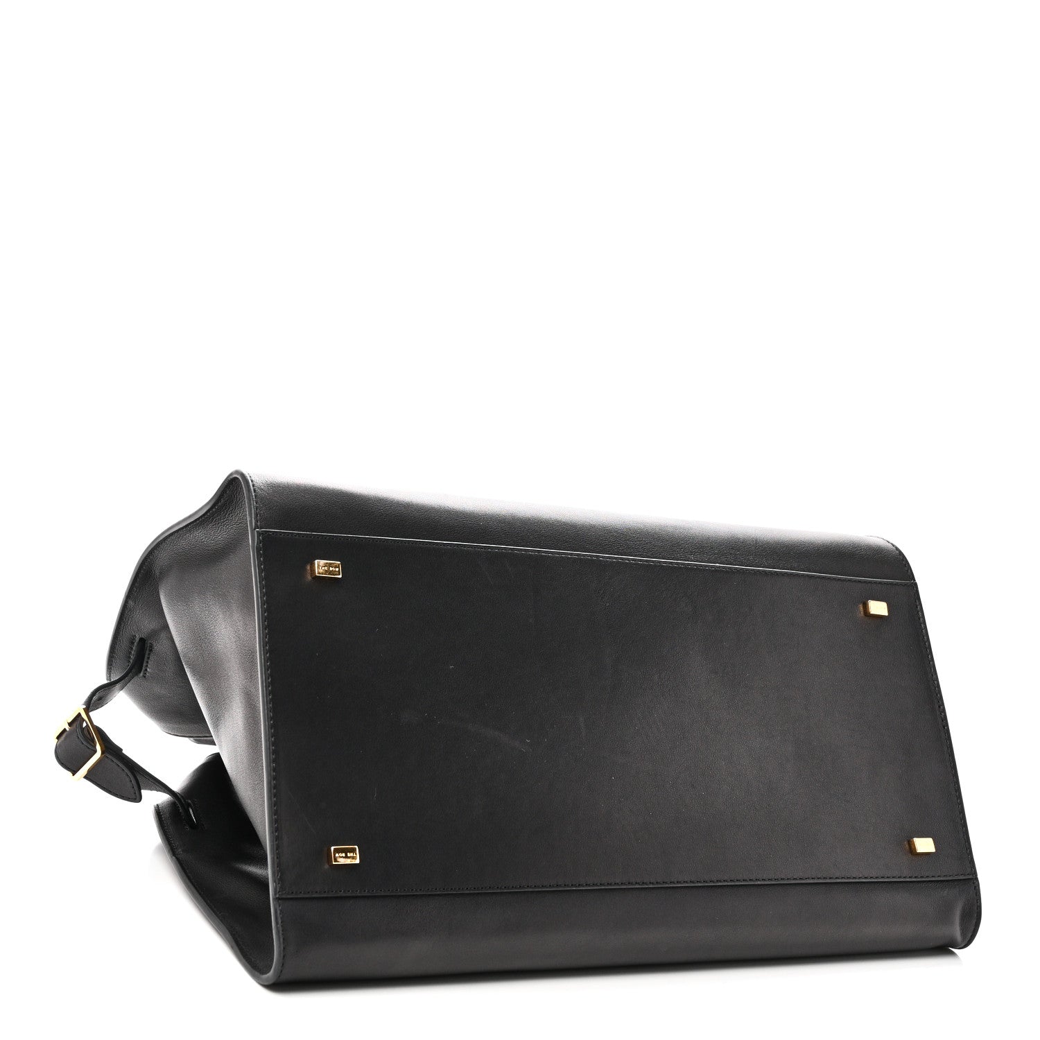 The Row Polished Saddle Calfskin Soft Margaux 15 Black 4 of 9