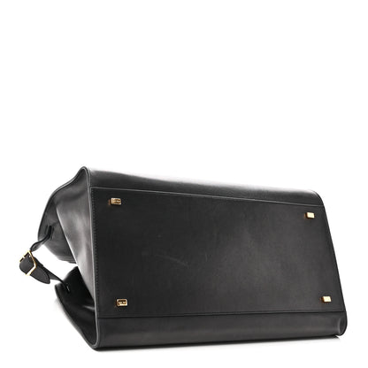 The Row Polished Saddle Calfskin Soft Margaux 15 Black 4 of 9