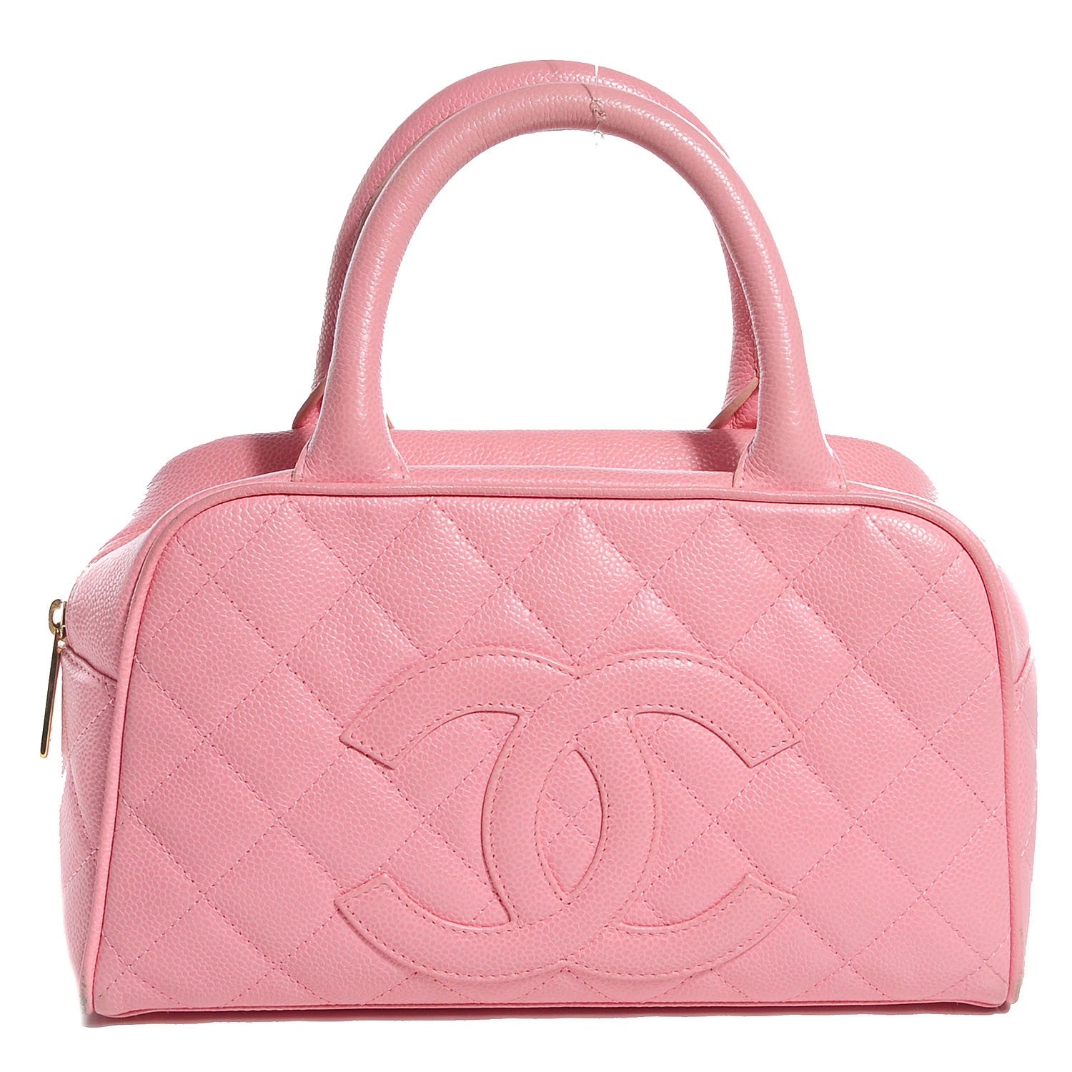 Chanel Caviar Quilted Small Bowler Pink 1 of 7