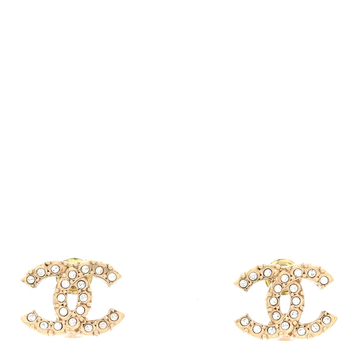 Crystal CC Earrings Gold