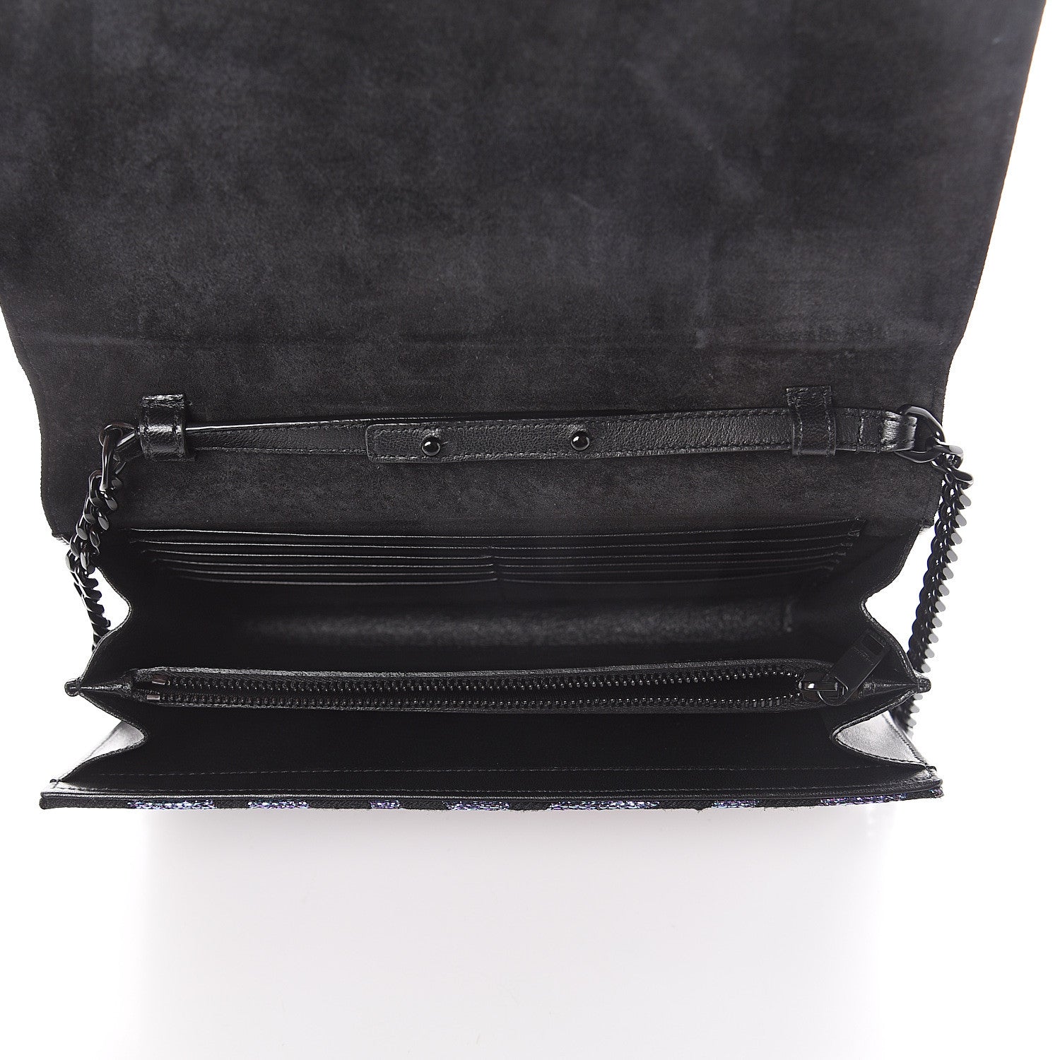 Saint Laurent Tiger Burnout Monogram Chain Wallet Multicolor 4 of 9