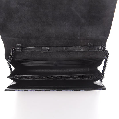 Saint Laurent Tiger Burnout Monogram Chain Wallet Multicolor 4 of 9