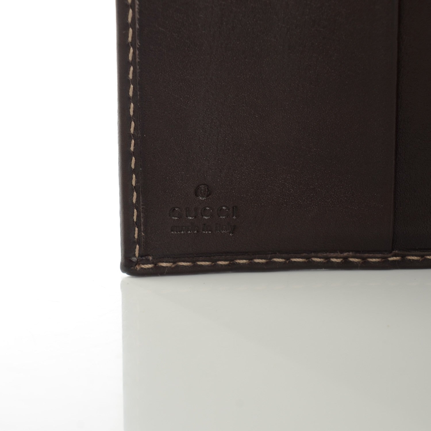 Gucci Monogram Britt Tri Fold Wallet Dark Brown 6 of 7