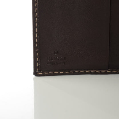 Gucci Monogram Britt Tri Fold Wallet Dark Brown 6 of 7