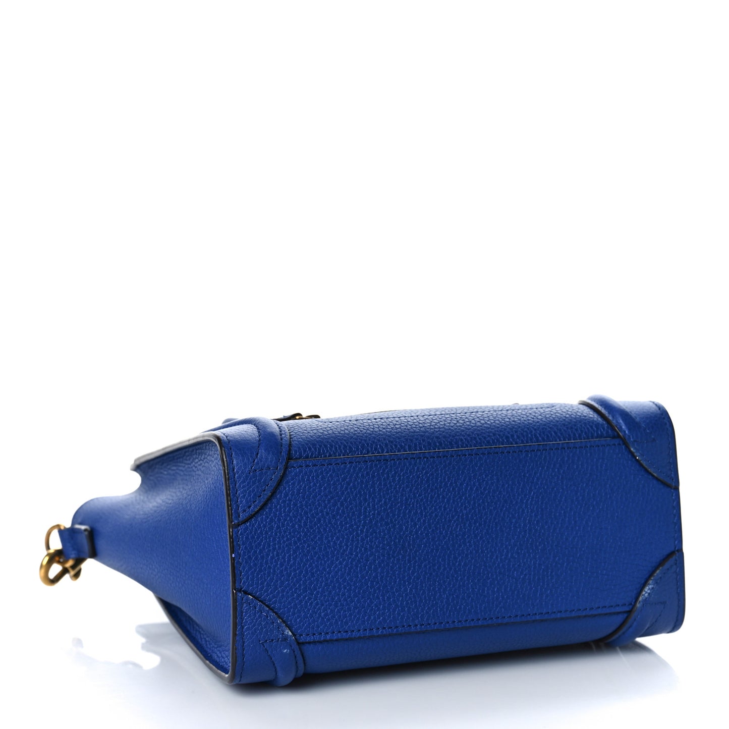 Drummed Calfskin Nano Luggage Indigo