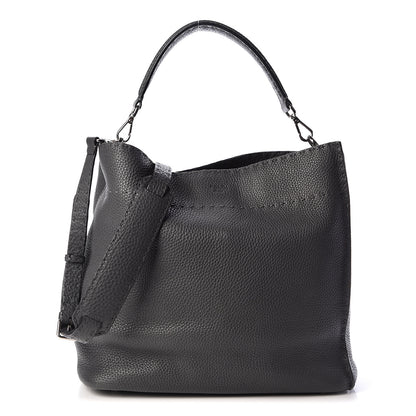 Fendi Cuoio Romano Selleria Large Anna Bucket Bag Asfalto 1 of 11