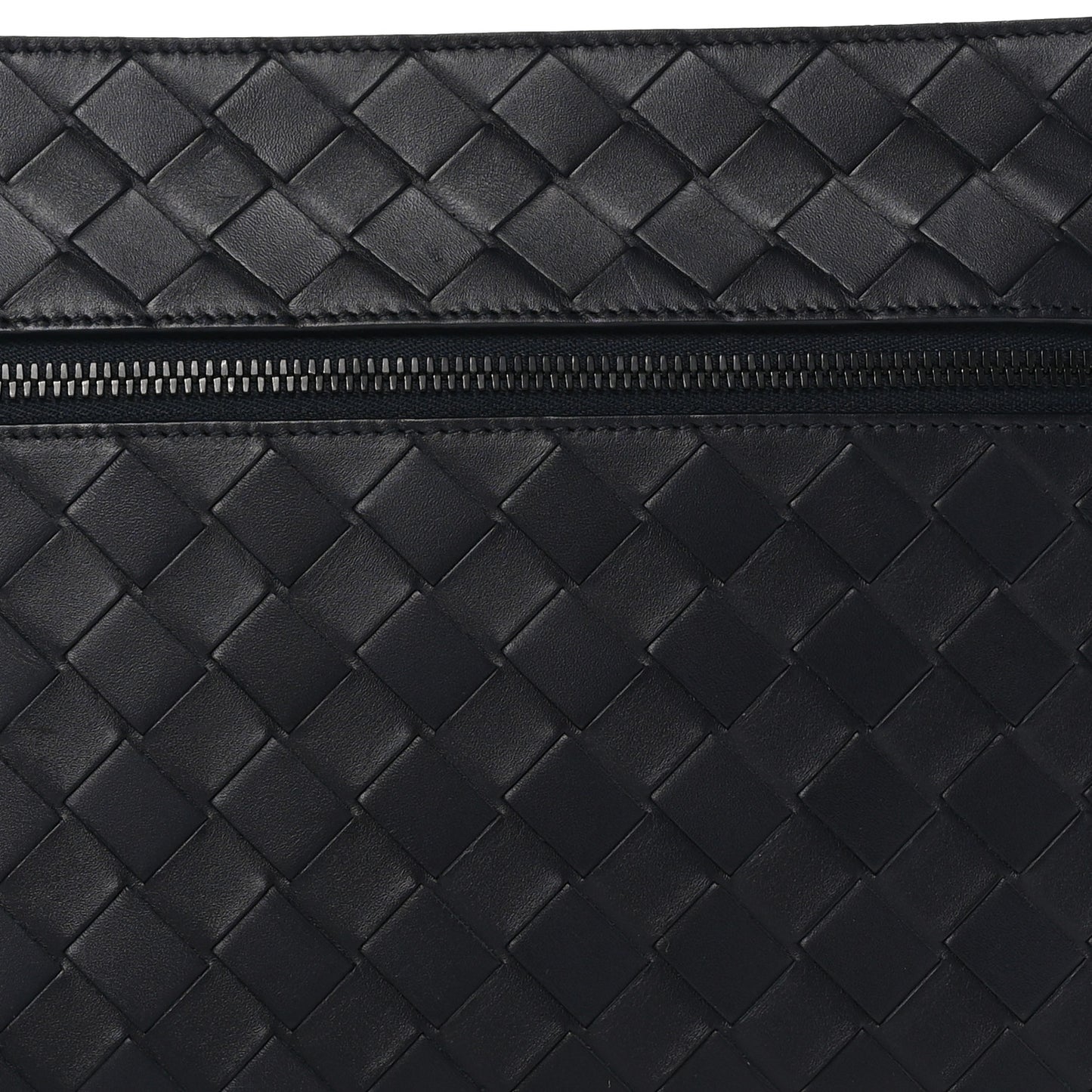 Calfskin Intrecciato Document Case Black
