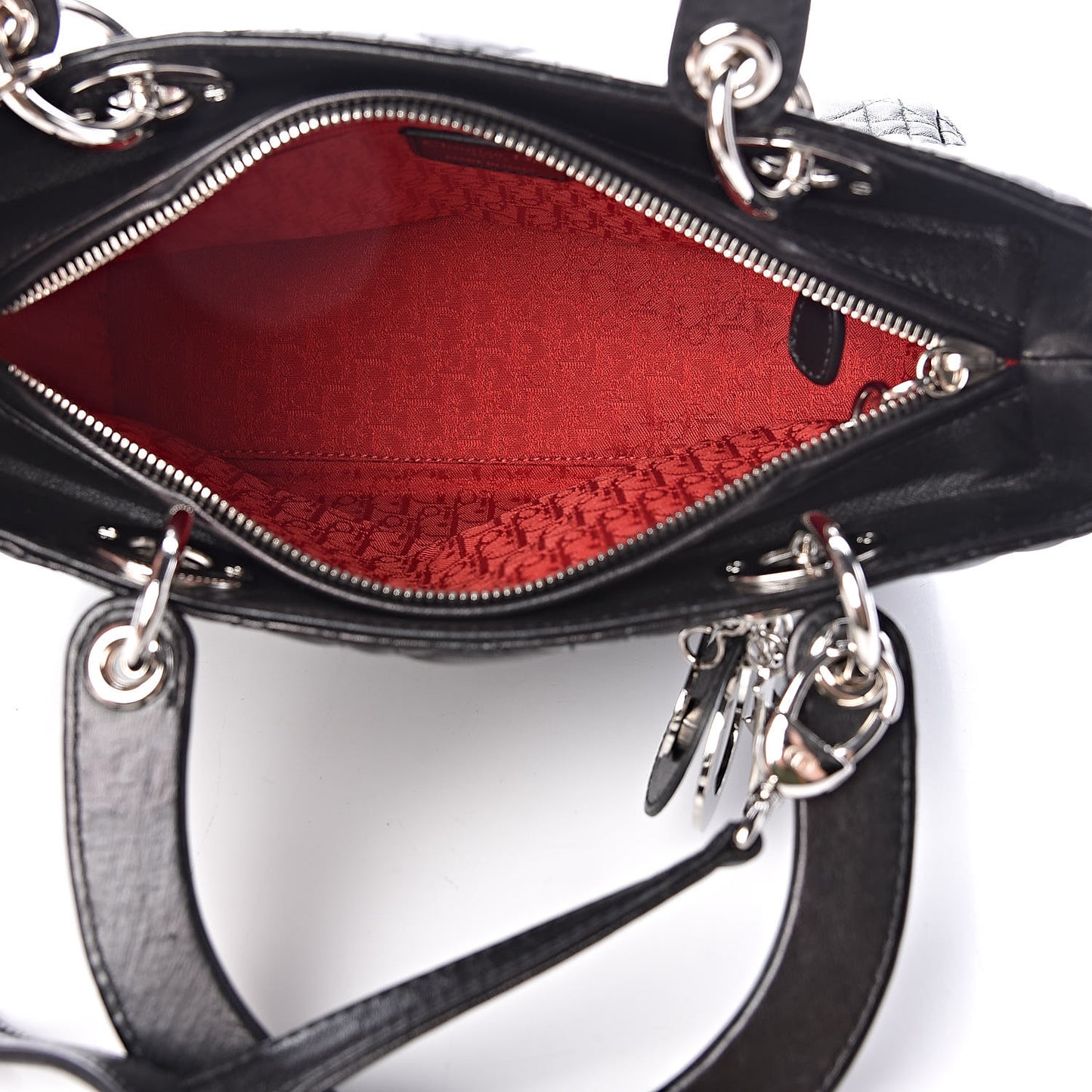 Lambskin Cannage Medium Lady Dior Black