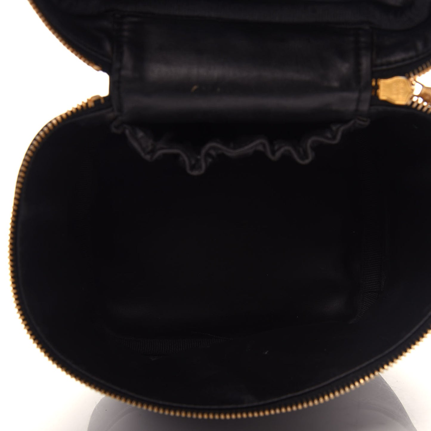 Lambskin Vanity Cosmetic Bag Black