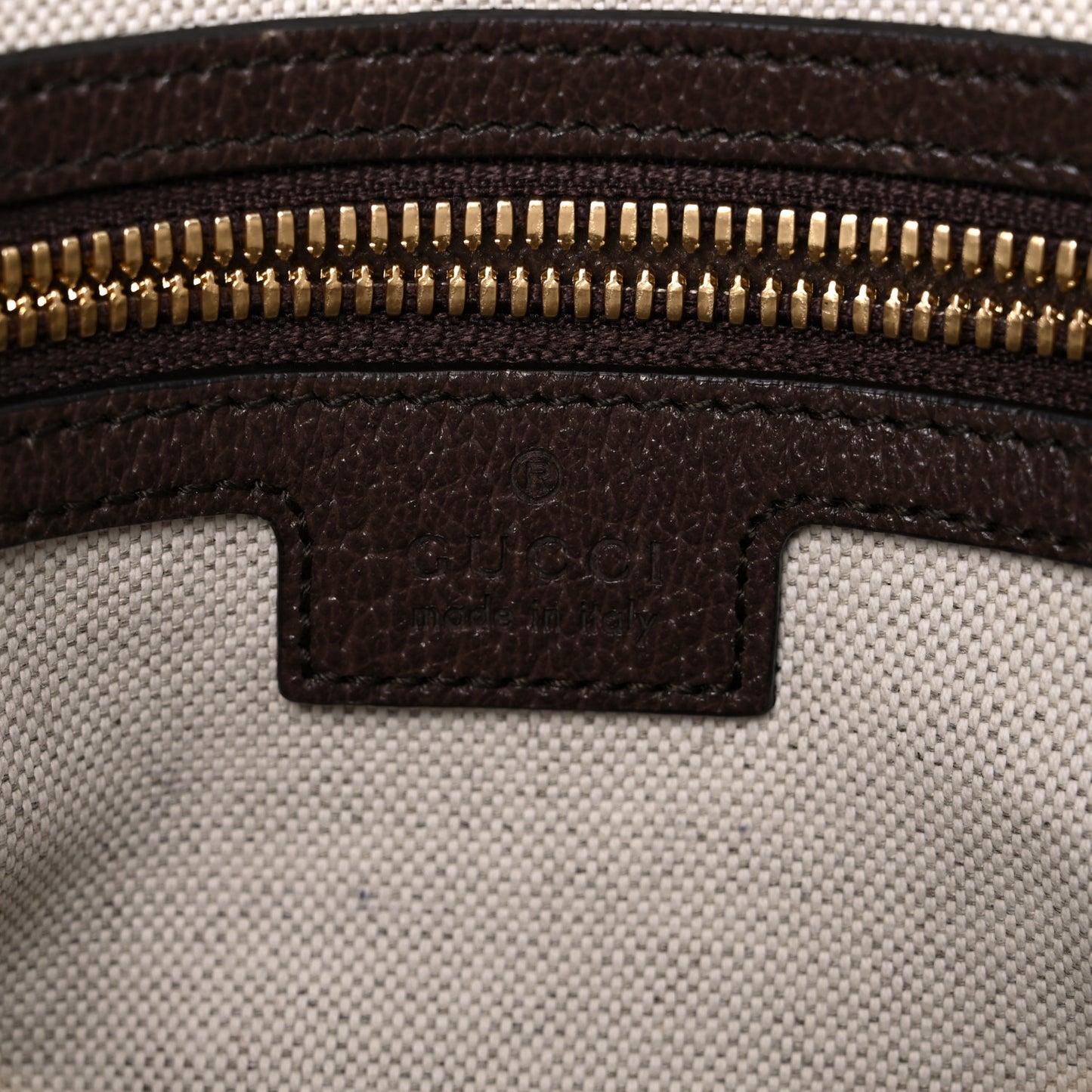 Monogram Jumbo GG Textured Dollar Calfskin Web Messenger Shoulder Bag Camel Ebony New Acero