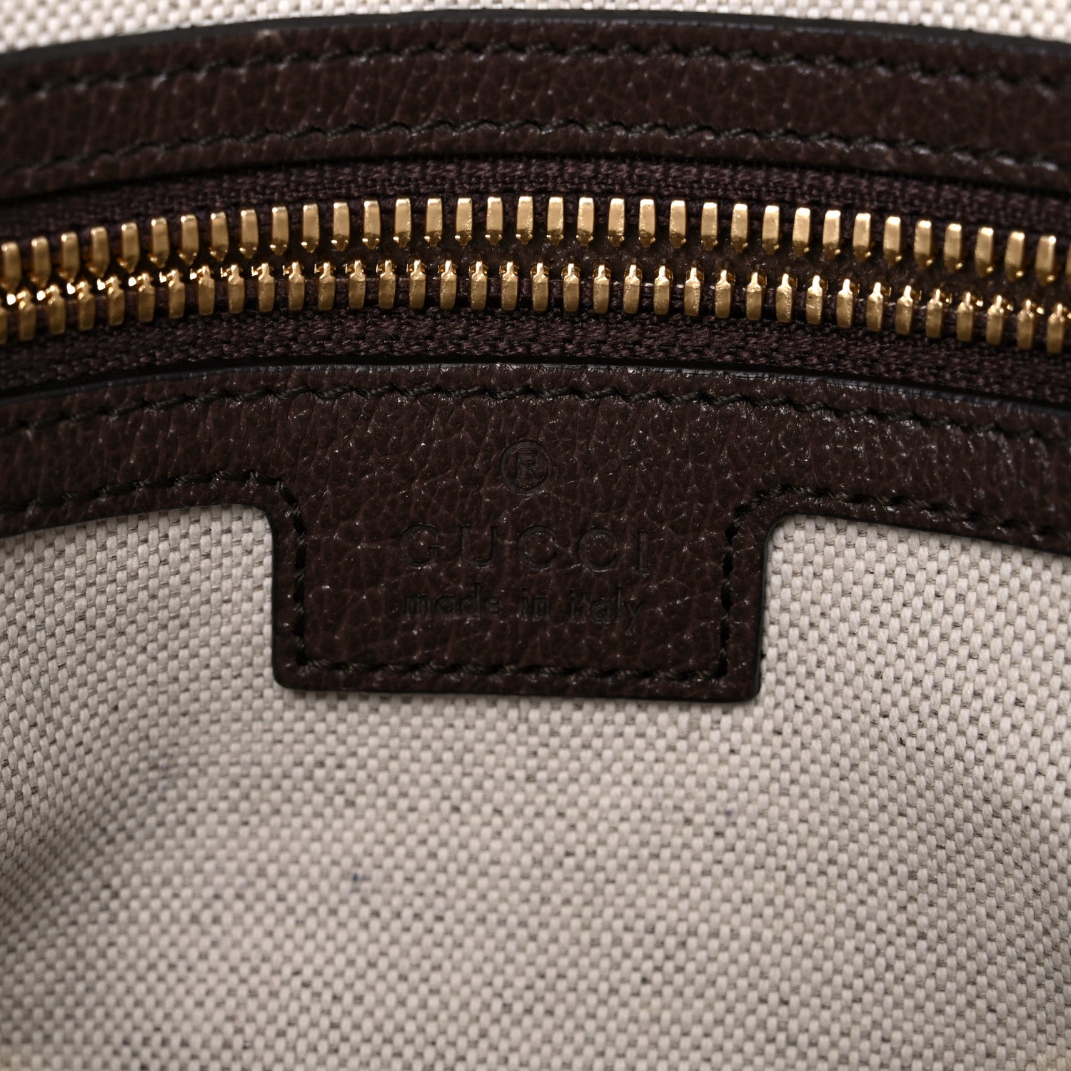 Gucci Monogram Jumbo GG Textured Dollar Calfskin Web Messenger Shoulder Bag Camel Ebony New Acero 6 of 16