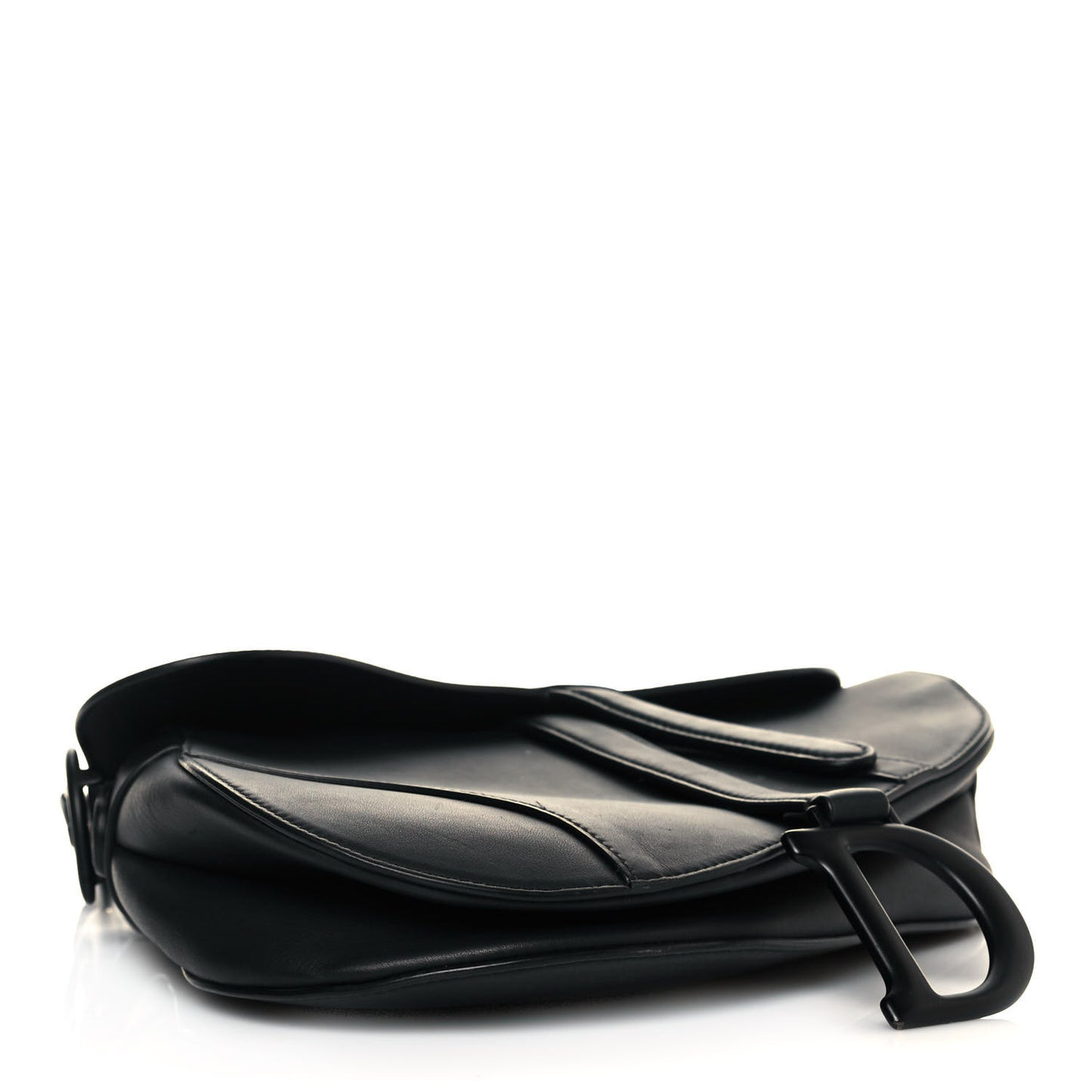 Ultra Matte Calfskin Saddle Bag Black