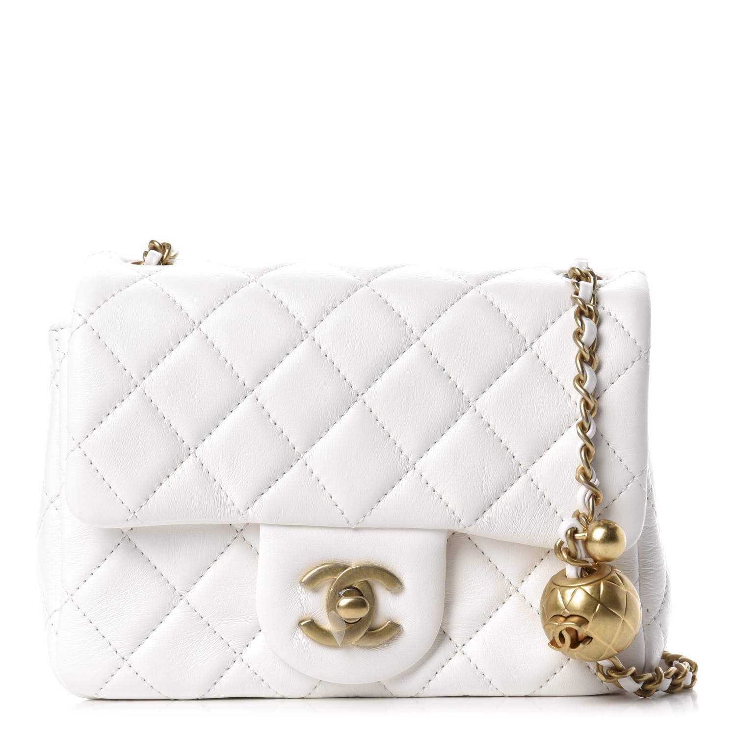 Chanel Lambskin Quilted Mini Pearl Crush Flap White 1 of 10
