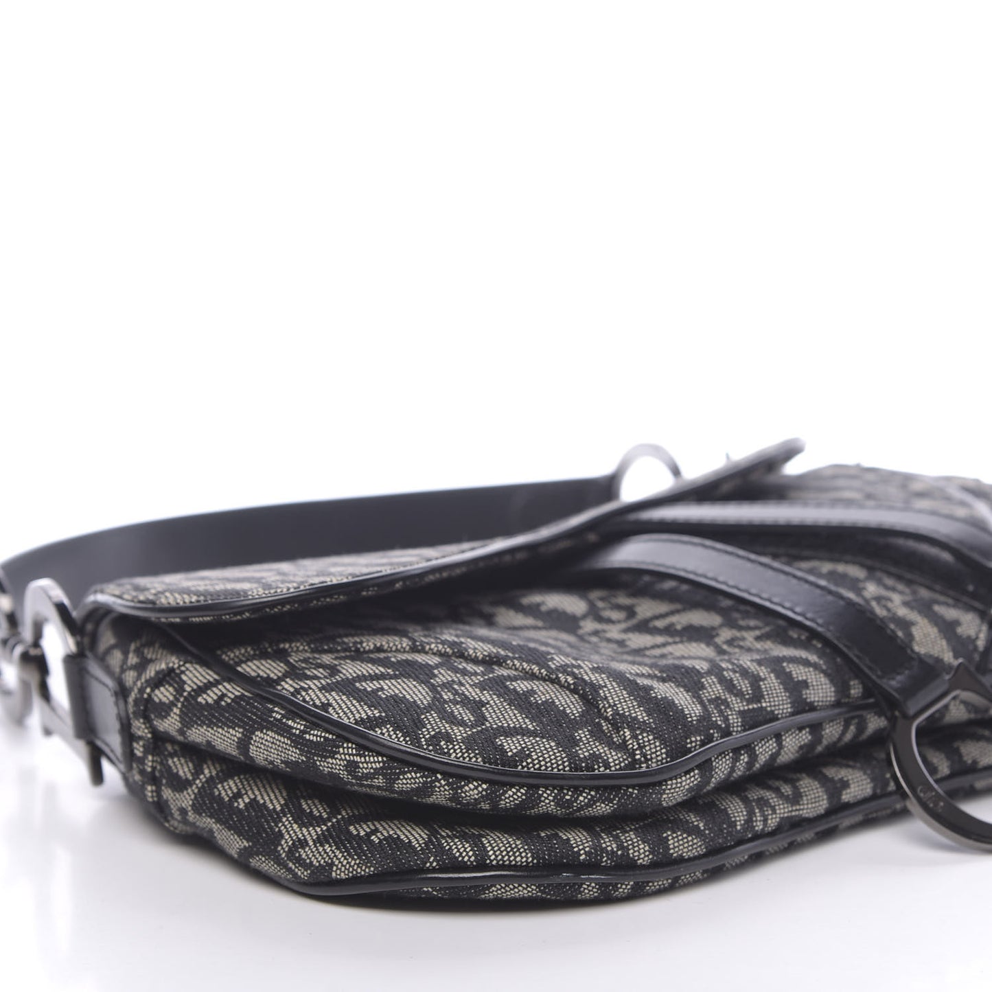 Monogram Double Saddle Bag Black
