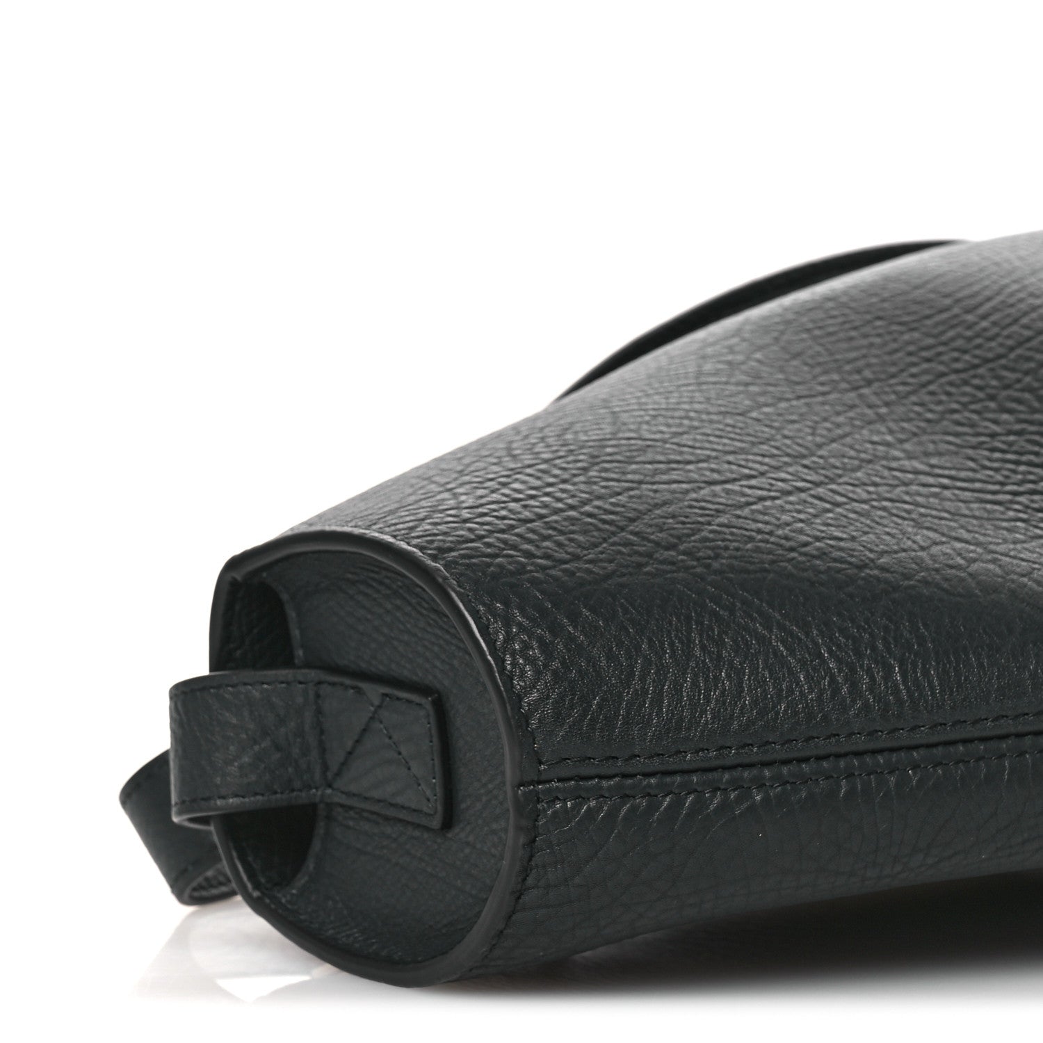 Burberry Calfskin Large Horn Bag Black 8 of 9