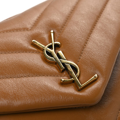 Saint Laurent Calfskin Y Quilted Monogram Small Loulou Chain Satchel Dark Natural 11 of 11