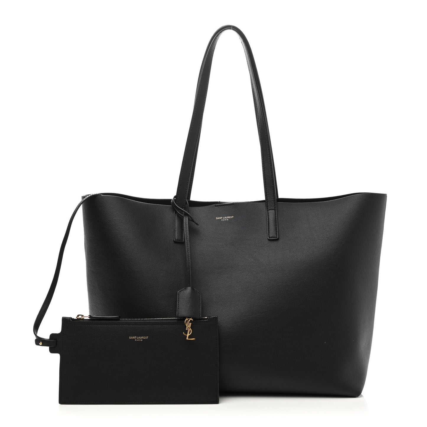 Calfskin Large Shopping Tote Black