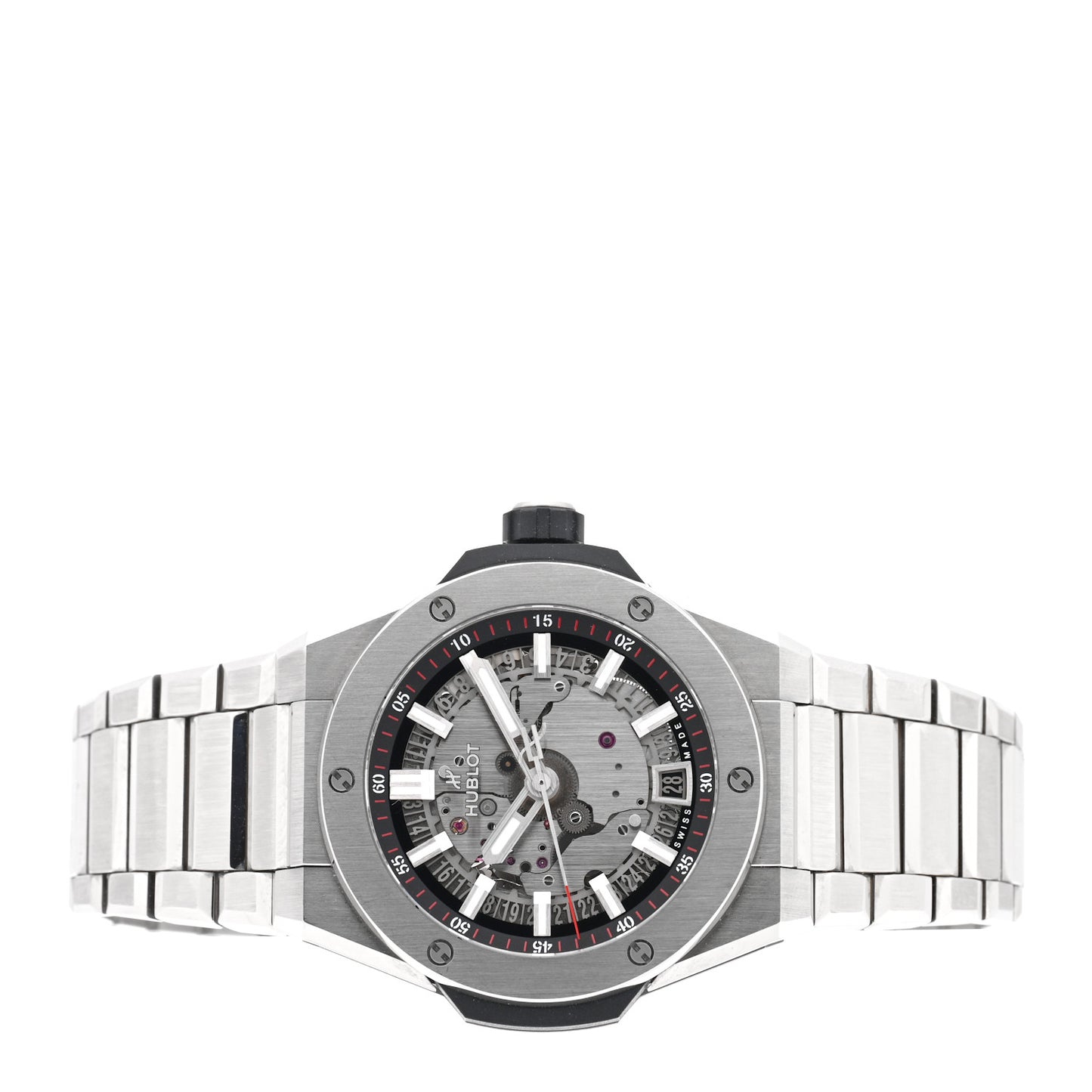 Titanium 40mm Big Bang Integrated Time Only Automatic Watch Silver 456.NX.0170.NX