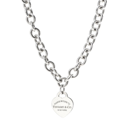 Tiffany Sterling Silver Return to Heart Tag Pendant Necklace 1 of 6