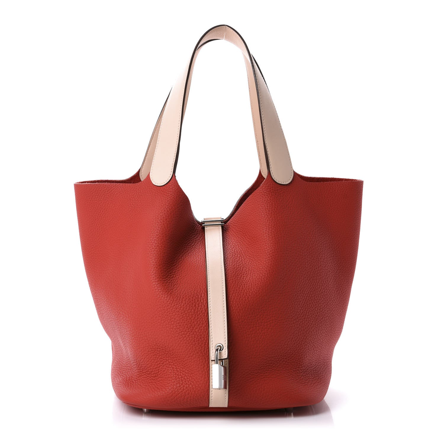 Hermes Taurillon Clemence Swift Eclat Picotin Lock 26 GM Rouge Tomate Rose Eglantine 1 of 10